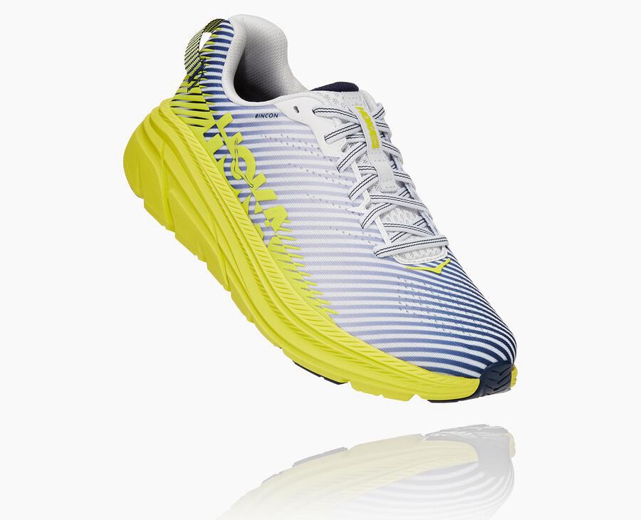 Hoka One One Løbesko Herre - Rincon 2 - Hvide/Blå - 903684KNB